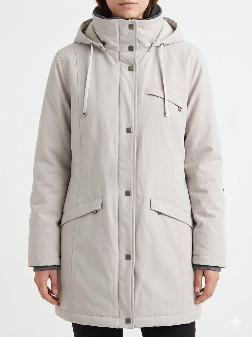 FS Limited Midweight Hooded Winter Parka Coat Khaki Beige Size Medium